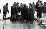 Photo Rescue and Police efforts Jan 13, 1982, Flight 90 crash into 14th Street Bridge and Potomac River, photo courtesy MPD photo archive