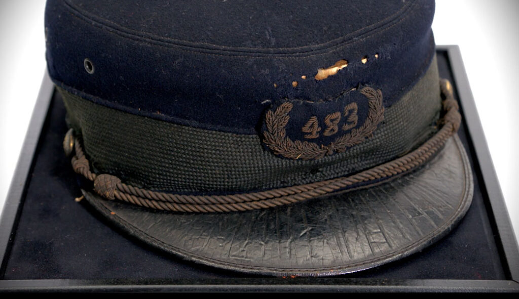 police history items - bicycle patrolman's hat from 1800s