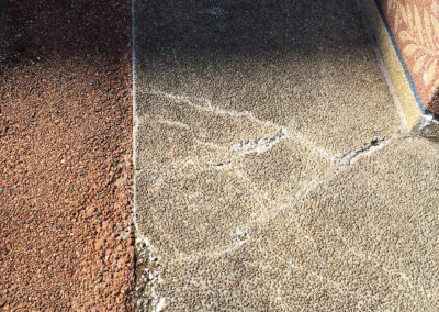 cracked cement and other problems at the memorial before repair