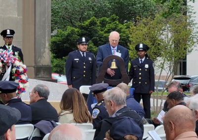 Hector Dittamo ringing the bell for Roll Call