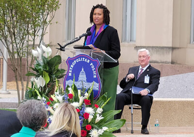 Mayor Bowser giving remarks