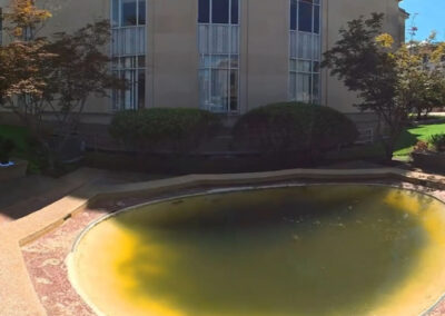 Disrepair of the police memorial before restoration