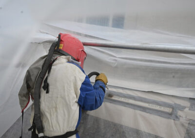 Sandblasting in the process of Engraving of Investigator Wayne David's name on the DC Police memorial